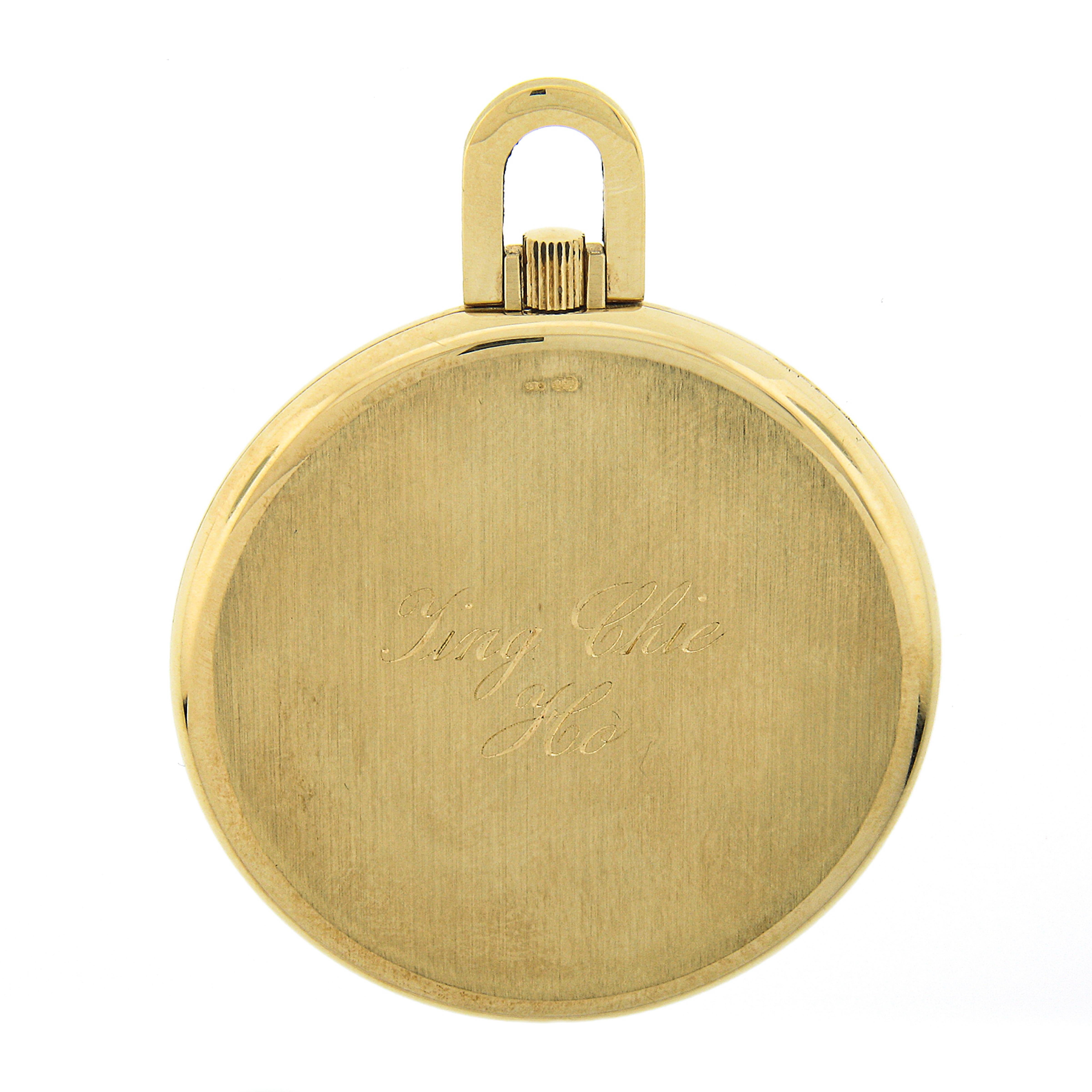 Patek Philippe 18k Yellow Gold Open Face 18j Swiss Pocket Watch Ref. 866 In Good Condition In Montclair, NJ