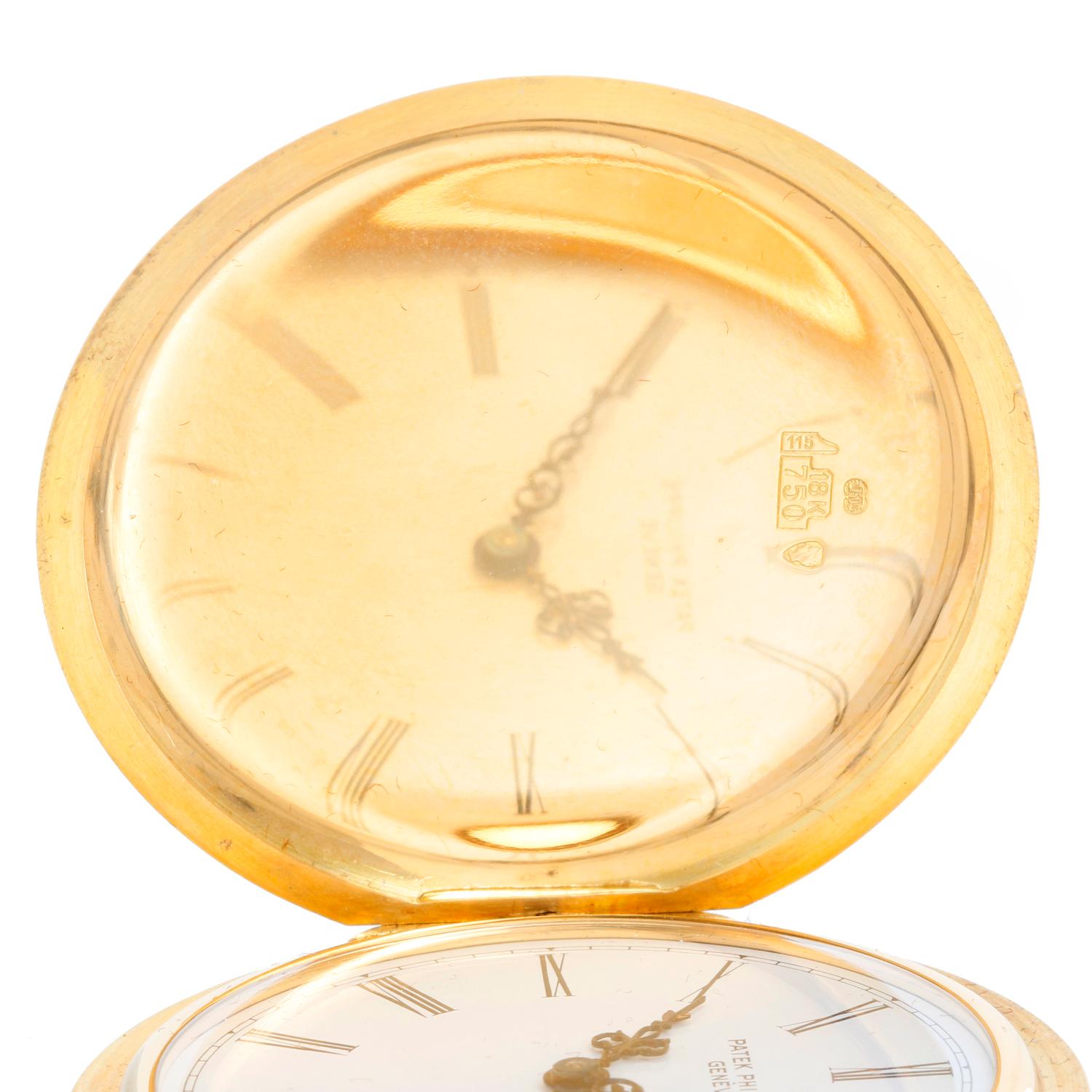 Patek Philippe 18K Yellow Gold Hunter Case Pocket Watch Ref 865 For Sale 1