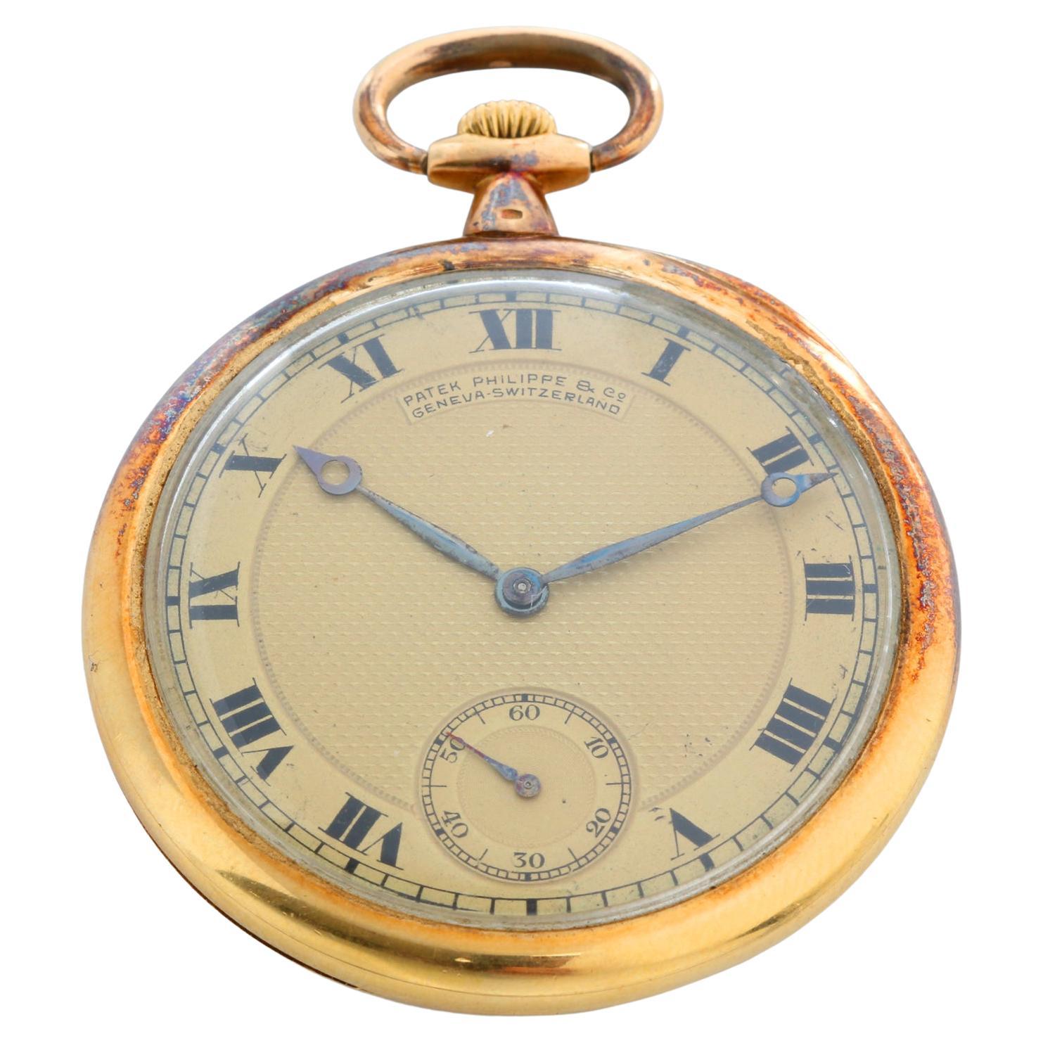 Patek Philippe 18K Yellow Gold Open Face Pocket Watch