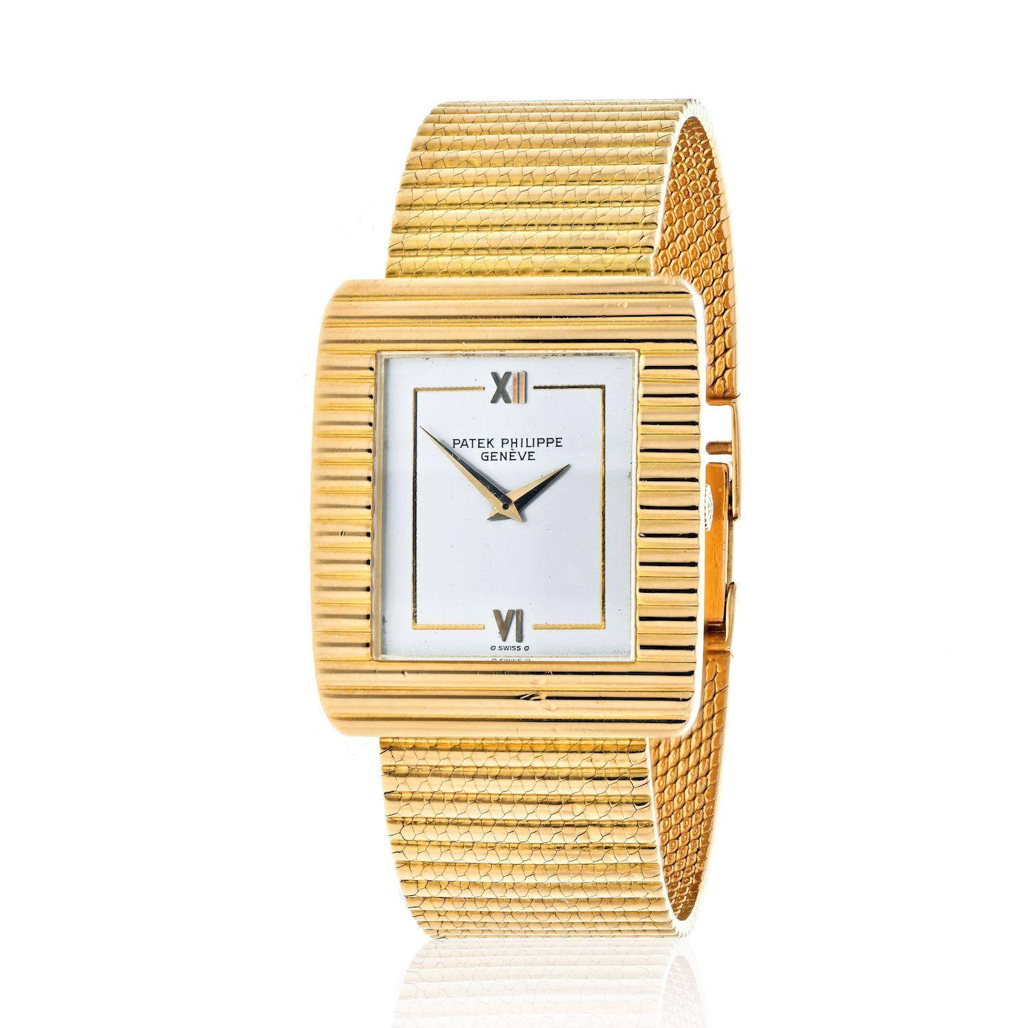 Patek Philippe 18K Yellow Gold Vintage Ref. 3733 Watch In Excellent Condition In New York, NY