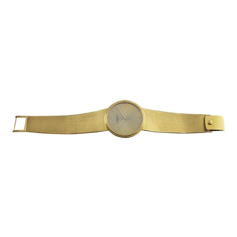 Patek Philippe 18 Karat Gold Automatic Winding Bracelet Dress Watch From 1971 1