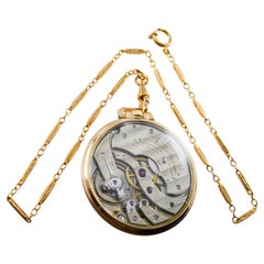 Patek Philippe 18Kt Gold Open Face Pocket Watch circa 1920's Exhibition Back