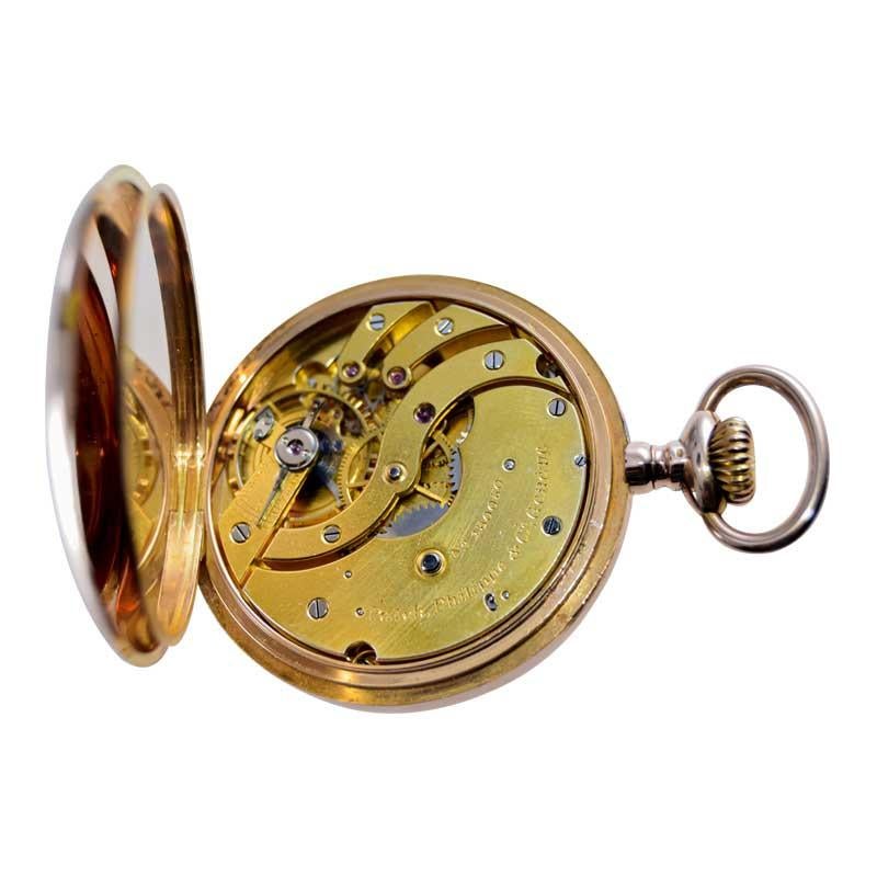 Patek Philippe 18Kt. Hunters Case Pocket Watch with Flawless Enamel Dial ca 1906 2