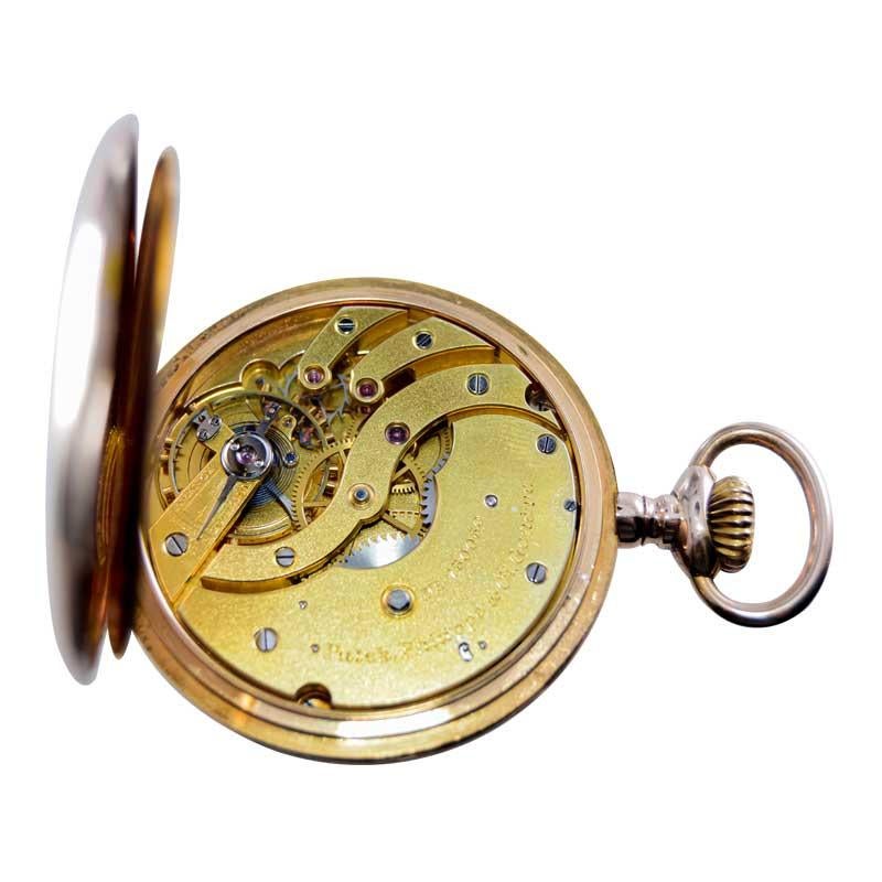 Patek Philippe 18Kt. Hunters Case Pocket Watch with Flawless Enamel Dial ca 1906 3