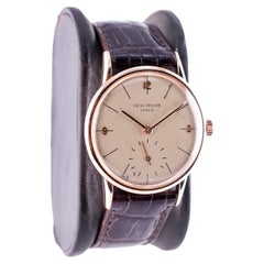 Patek Philippe 18kt. Rose Gold Late Art Deco Round Original Dial from 1940s