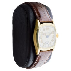 Patek Philippe 18Kt Solid Gold Art Deco Cushion Shaped Watch circa 1920's