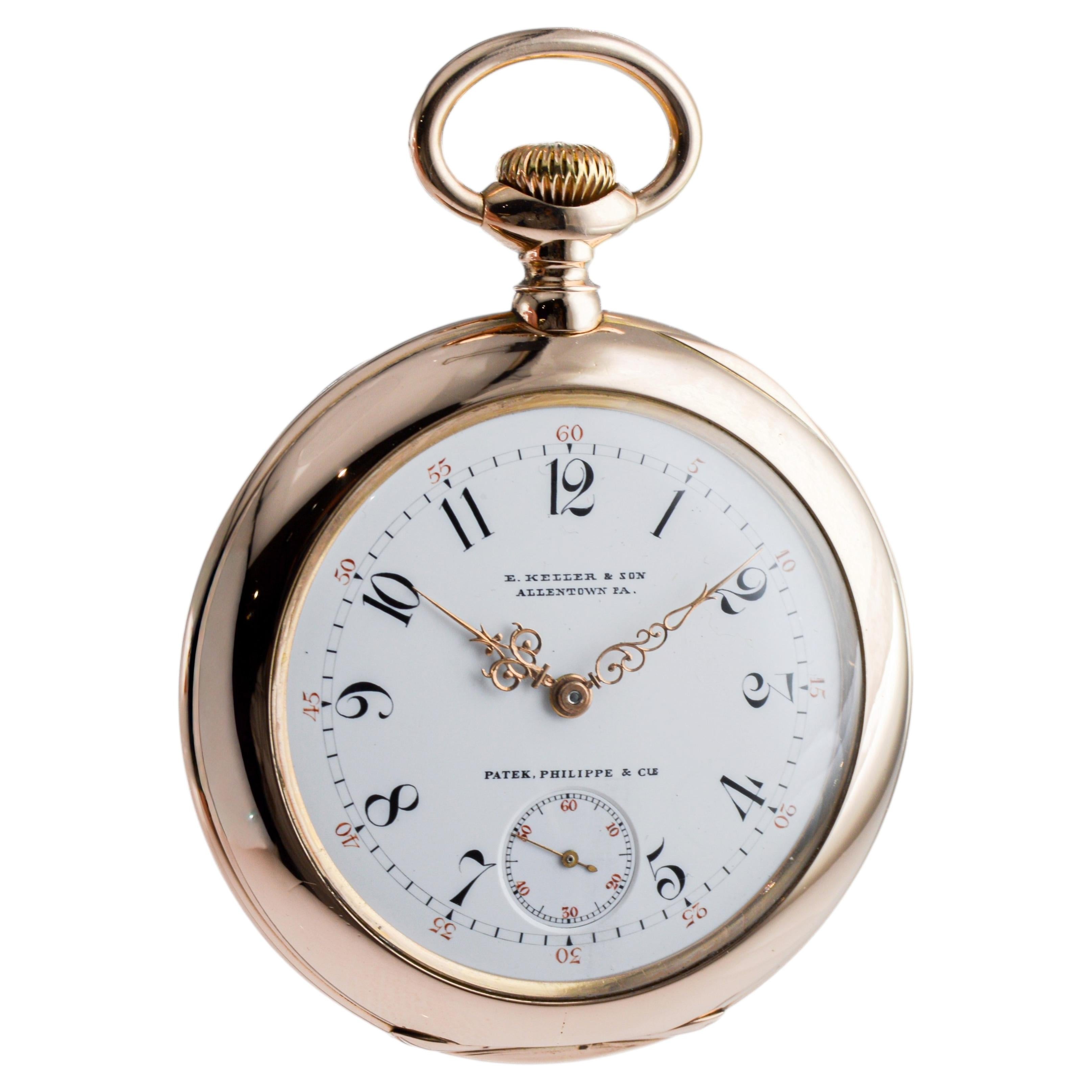 Patek Philippe 18Kt Solid Gold Art Deco Pocket Watch circa 1893 For Sale
