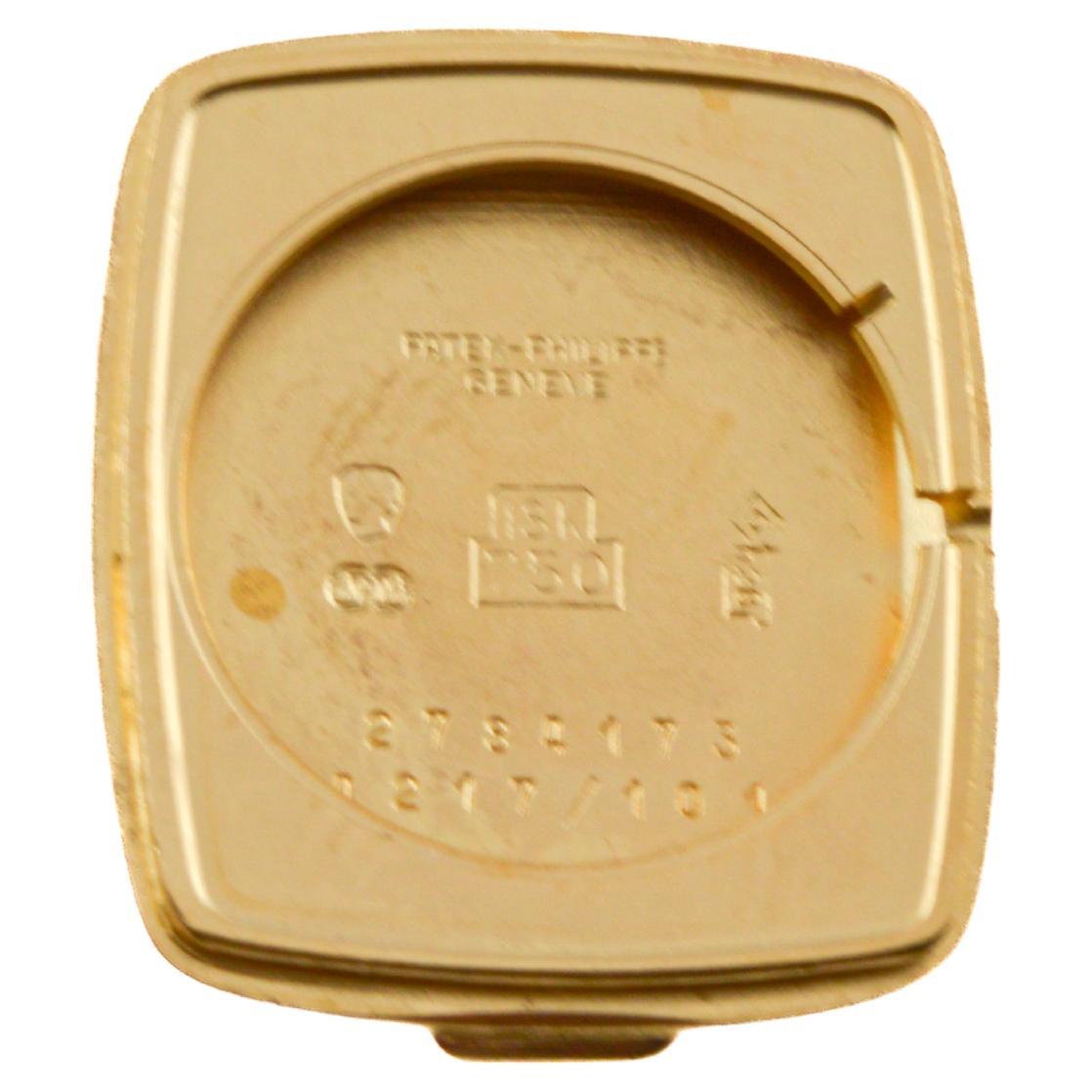 Patek Philippe 18Kt Solid Gold Dress Watch circa 1980's with Original Bracelet For Sale 12