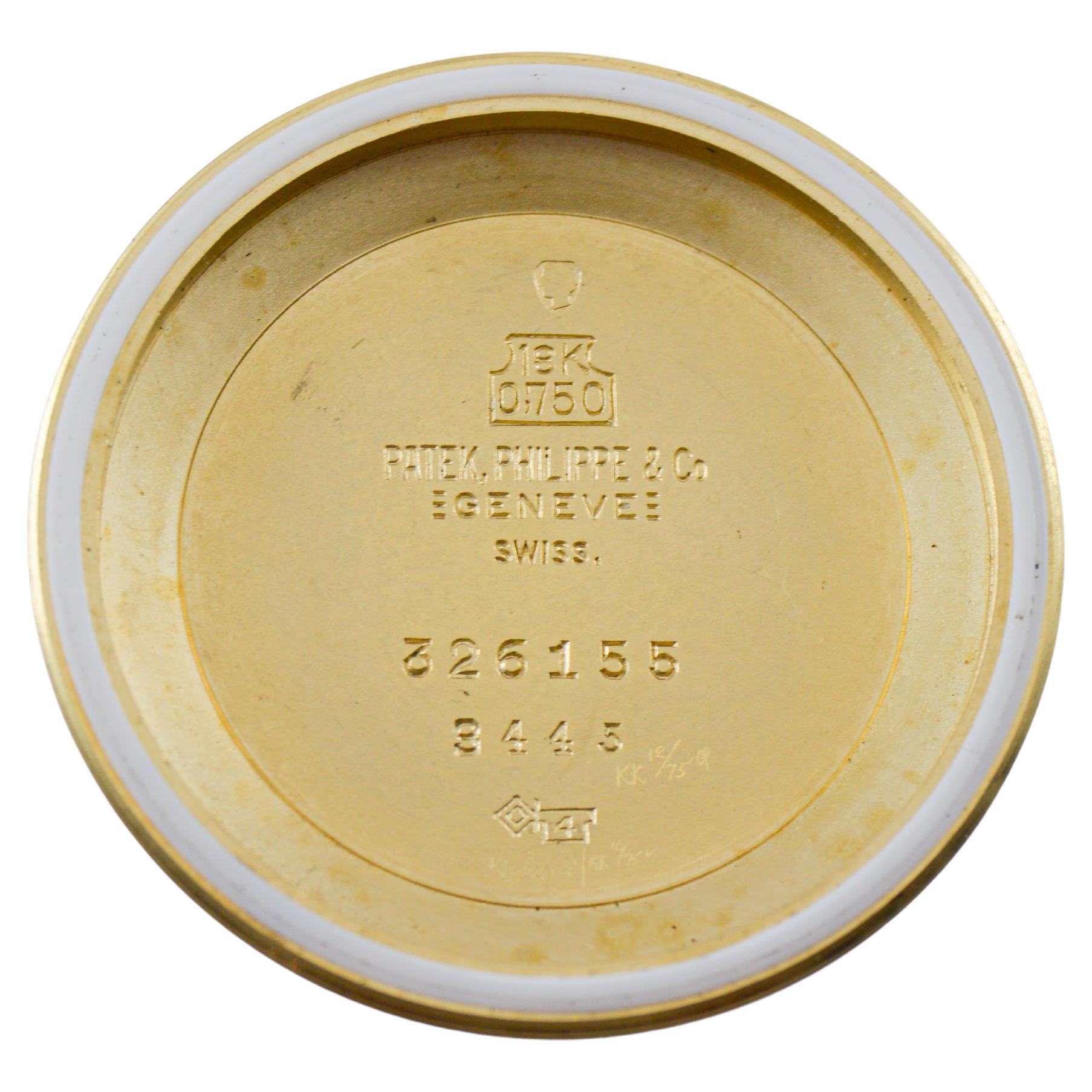 Patek Philippe Orologio da sera in oro massiccio 18Kt con eccezionale quadrante d'oro circa 1960 in vendita 7