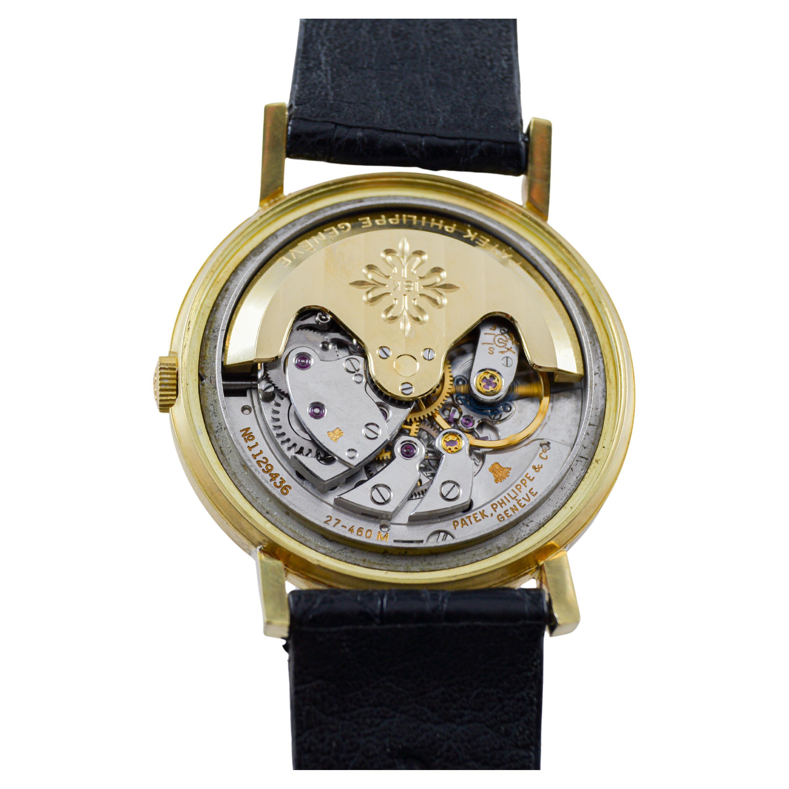 Patek Philippe Orologio da sera in oro massiccio 18Kt con eccezionale quadrante d'oro circa 1960 in vendita 9