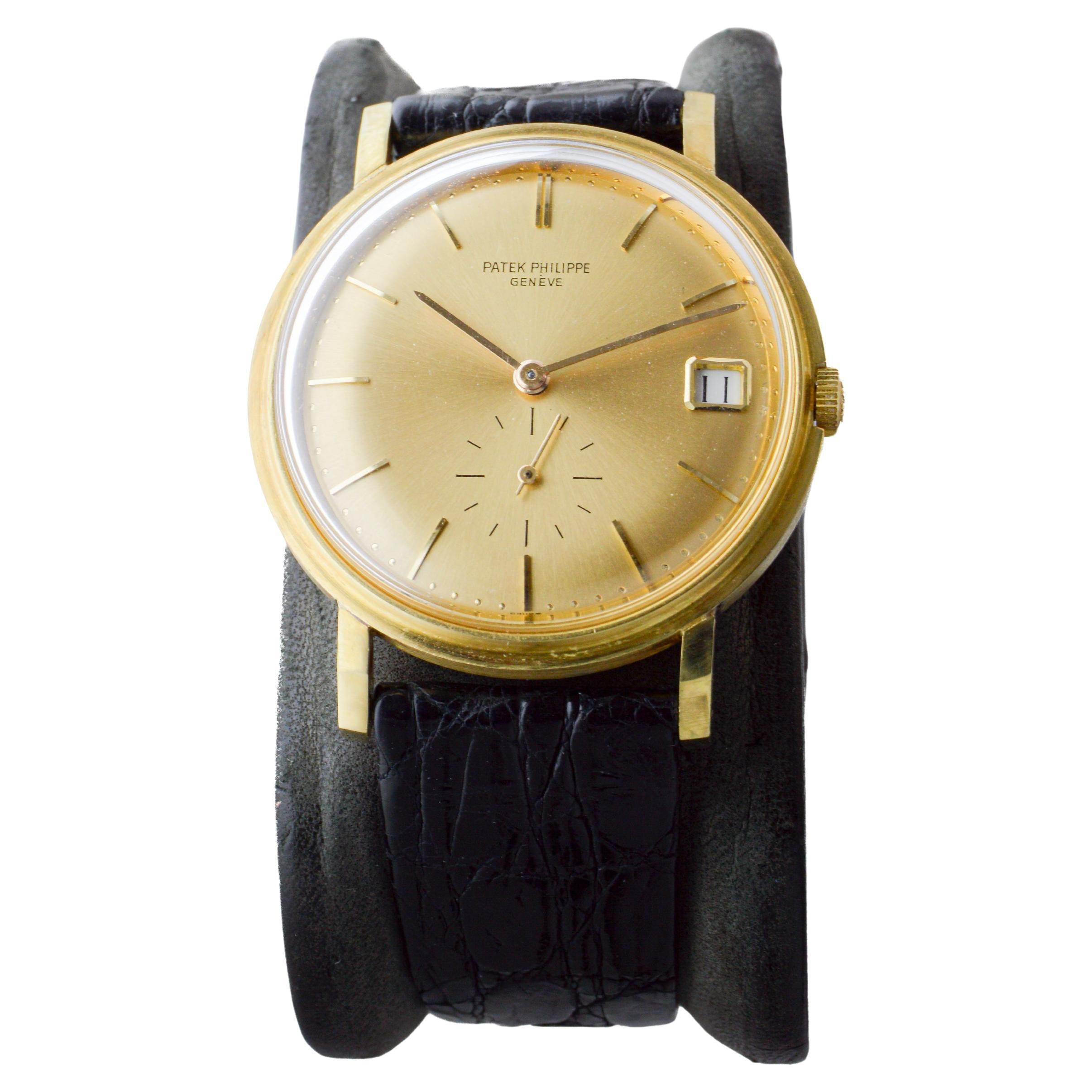 da uomo o donna Patek Philippe Orologio da sera in oro massiccio 18Kt con eccezionale quadrante d'oro circa 1960 in vendita