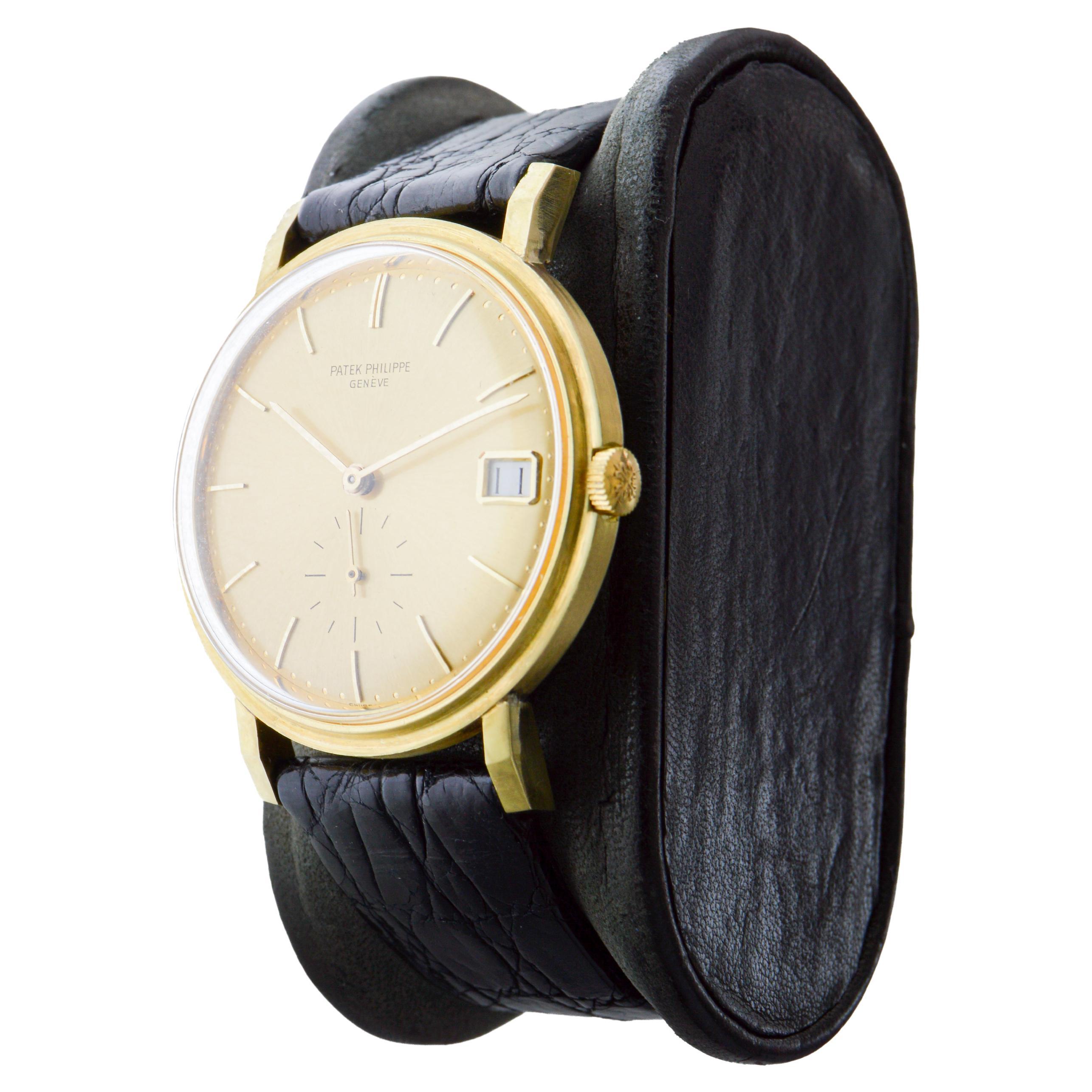 Patek Philippe Orologio da sera in oro massiccio 18Kt con eccezionale quadrante d'oro circa 1960 in vendita 2