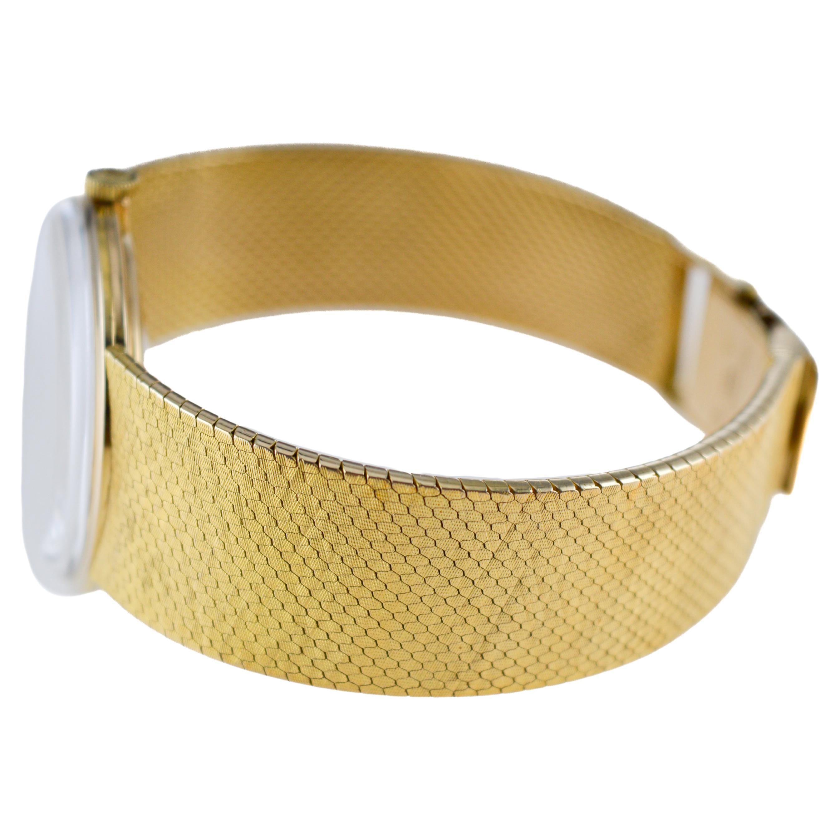 Patek Philippe 18Kt Solid Gold Dress Watch with Original Dial and Bracelet 1960 For Sale 5