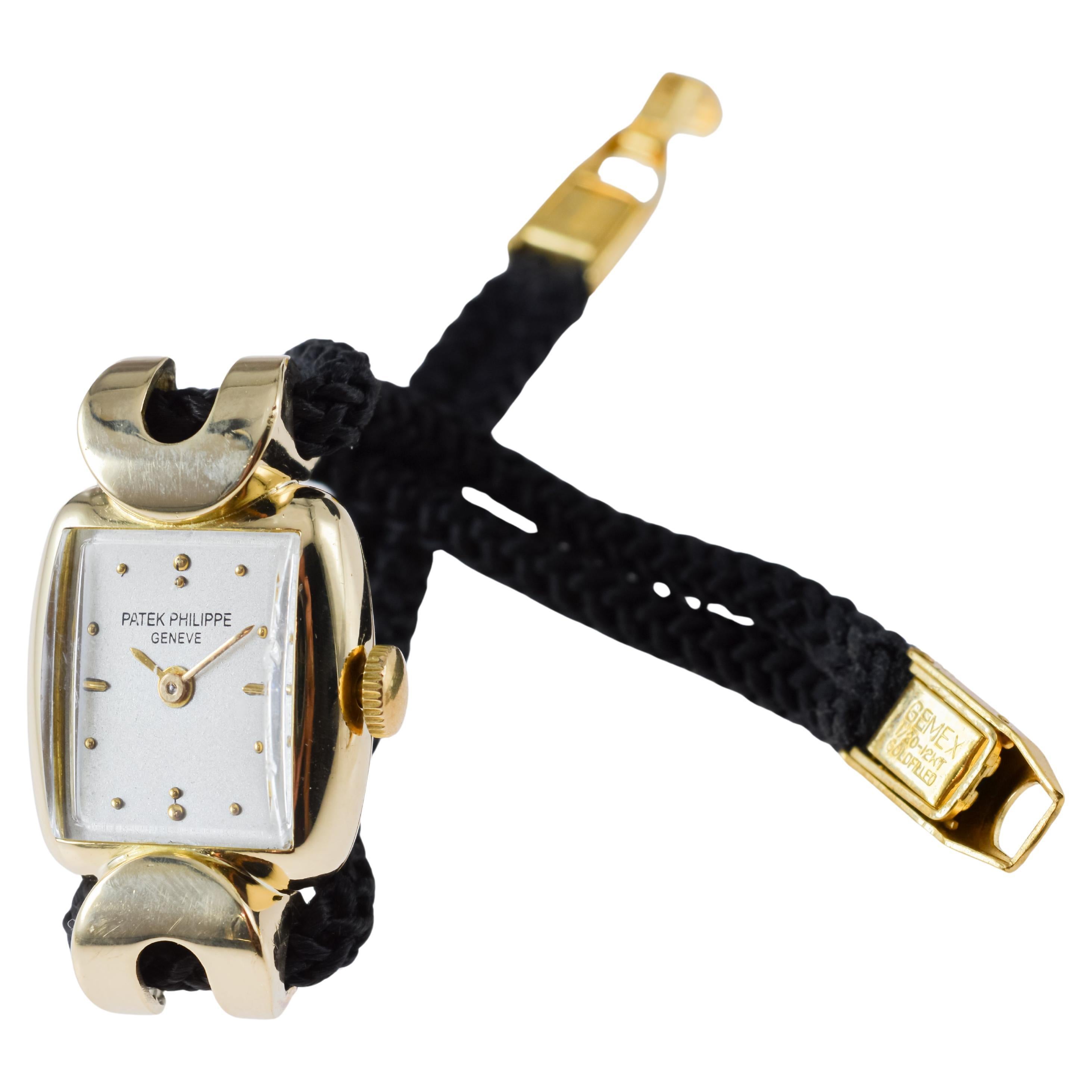 Patek Philippe 18Kt Massivgold LAdies Dress Watch circa 1940er Jahre im Angebot 2