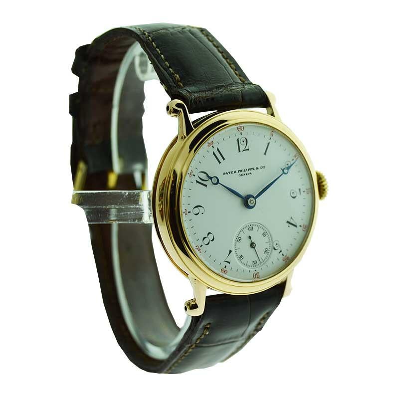 Art Nouveau Patek Philippe 18 Karat Solid Gold Wristwatch, circa 1890s