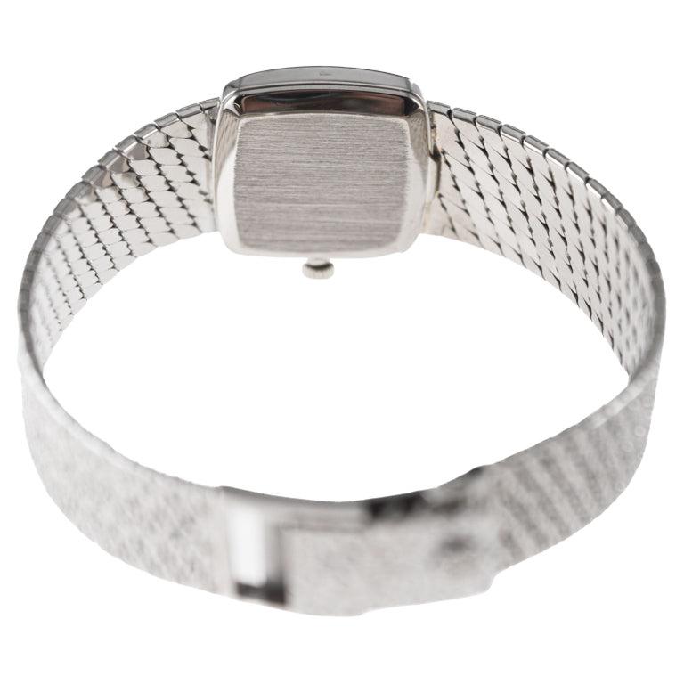 Patek Philippe 18Kt Solid White Gold Ladies Dress Watch circa 1970's For Sale 7