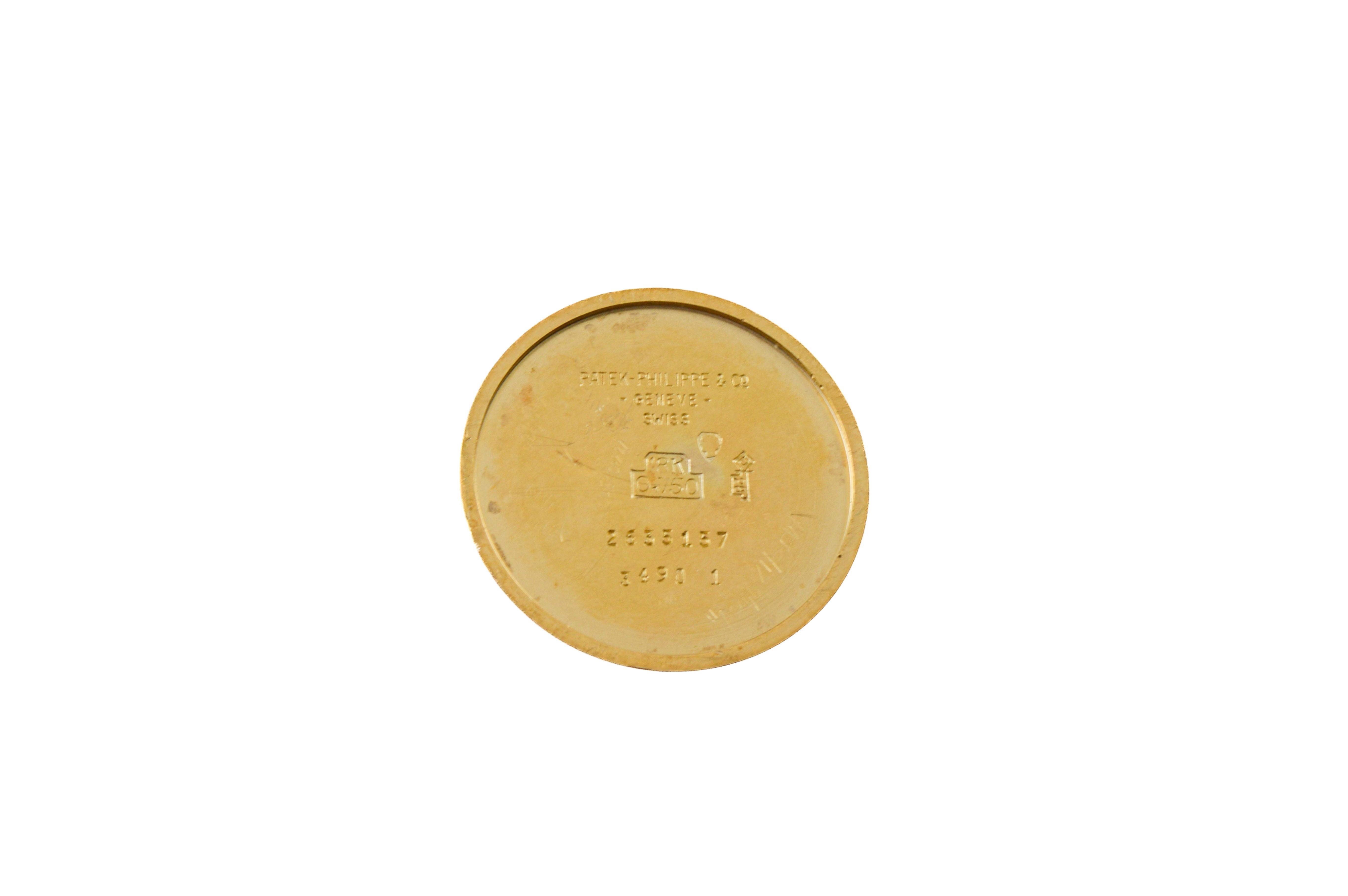 Patek Philippe 18Kt Solid Yellow Gold Dress Watch circa 1980's For Sale 8