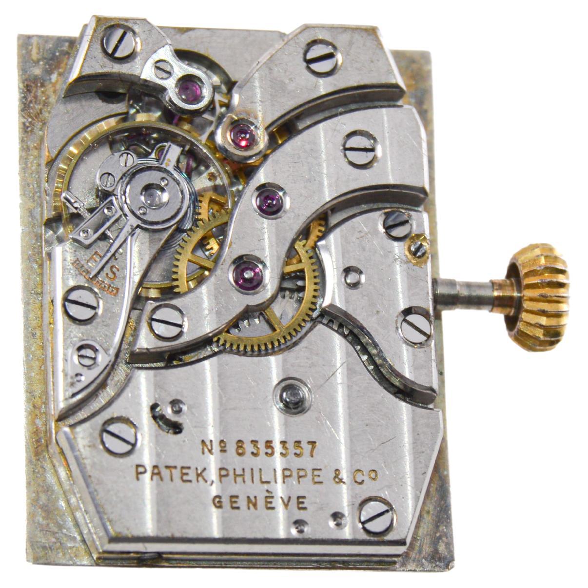 Patek Philippe 18Kt. Zweifarbige übergroße Art-Déco-Armbanduhr aus den 1940er Jahren  im Angebot 9