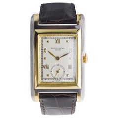 Patek Philippe 18Kt. Two-Tone Oversized Late Art Deco Wristwatch from 1940s