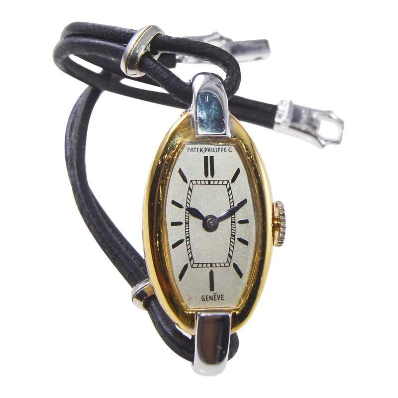 Patek Philippe 18Kt. Two Tone Yellow & White Gold Hand Made Watch from 1927 1