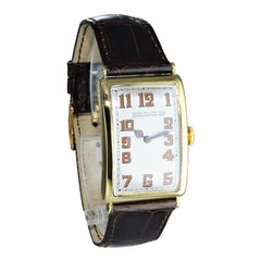 Patek Philippe 18 Karat Yellow Gold Art Deco Curvex with Archival Document