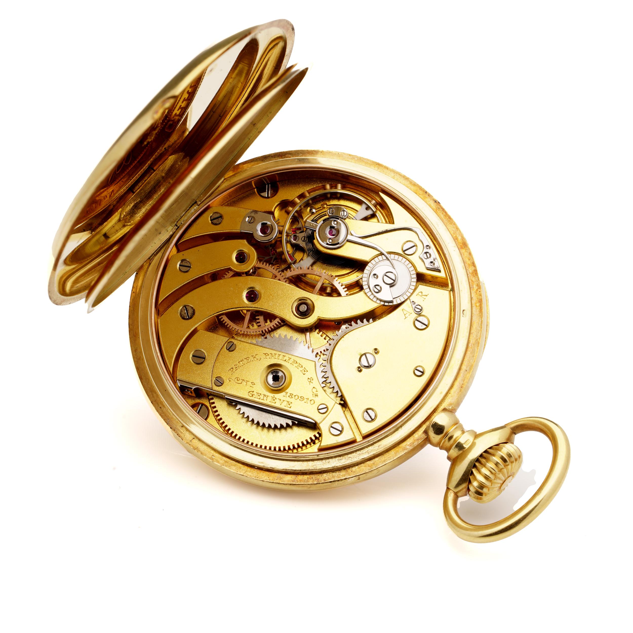 Patek Philippe 18kt. yellow gold Gondolo open-face pocket watch For Sale 3