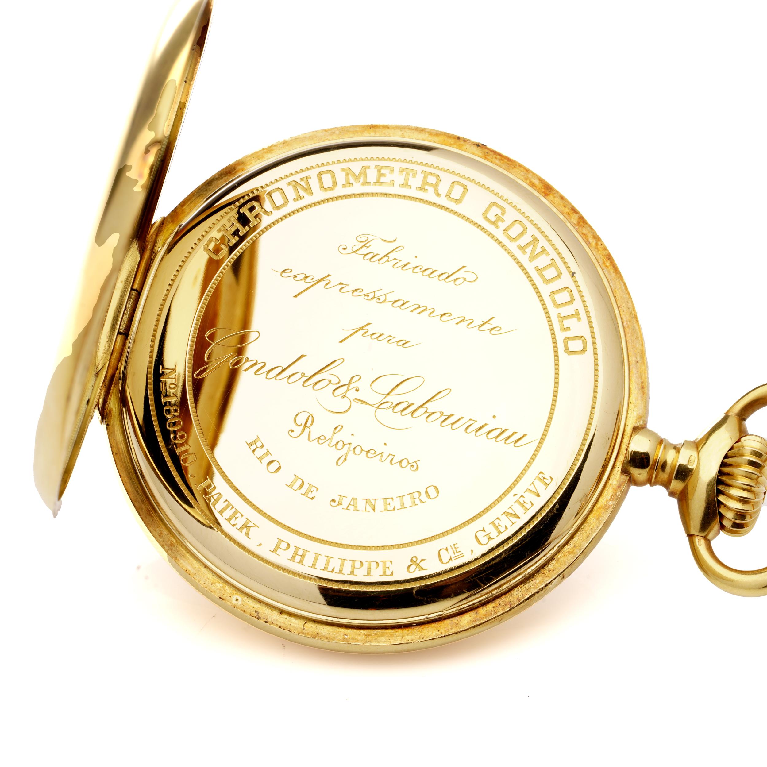 Patek Philippe 18kt. yellow gold Gondolo open-face pocket watch For Sale 1