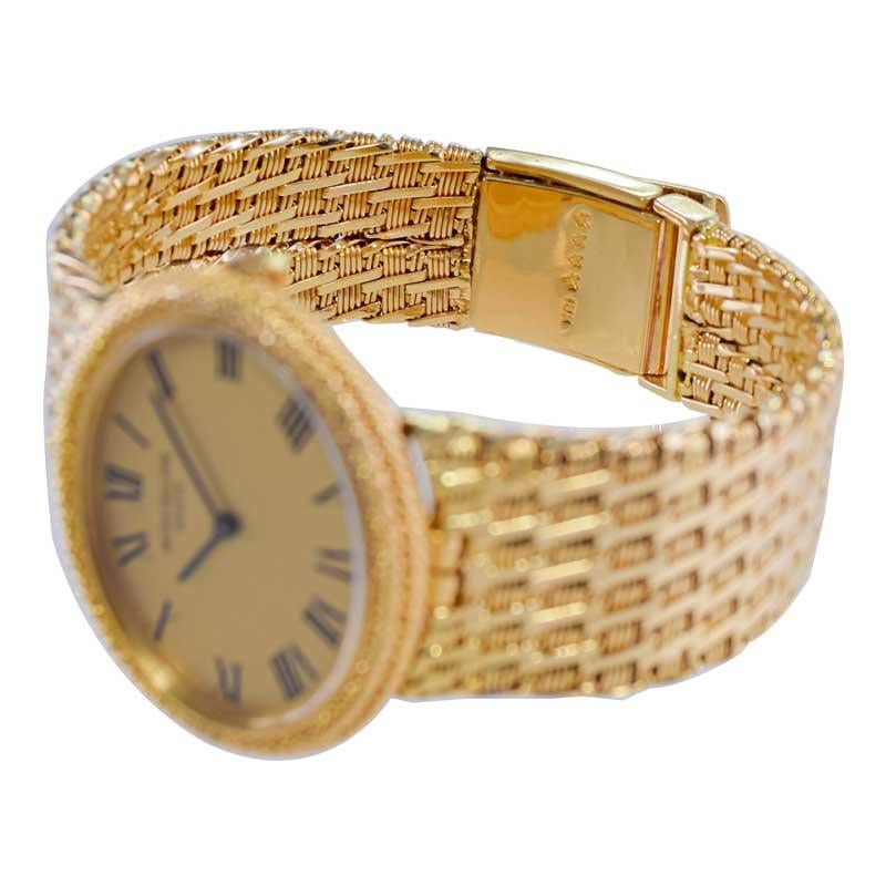 Patek Philippe 18Kt. Yellow Gold Ladies Dress Style Bracelet Watch from 1980's 3