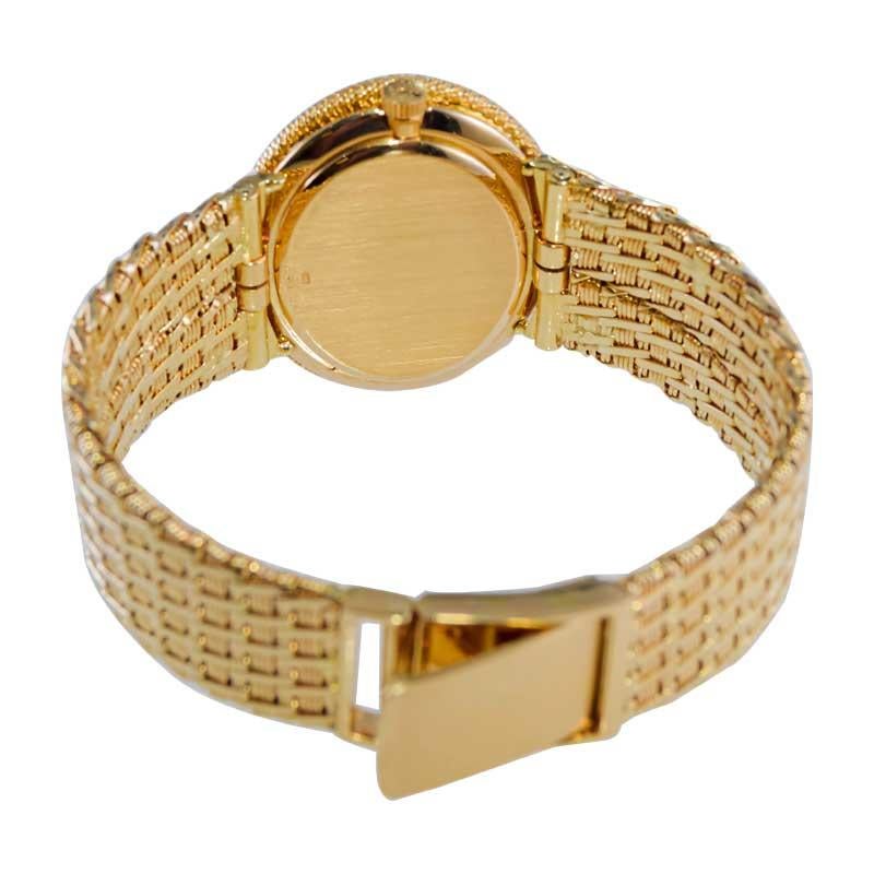 Patek Philippe 18Kt. Yellow Gold Ladies Dress Style Bracelet Watch from 1980's 4