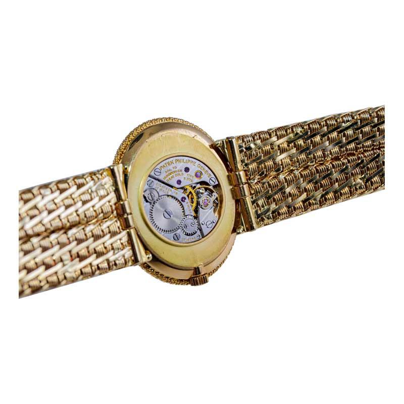 Patek Philippe 18Kt. Yellow Gold Ladies Dress Style Bracelet Watch from 1980's 5
