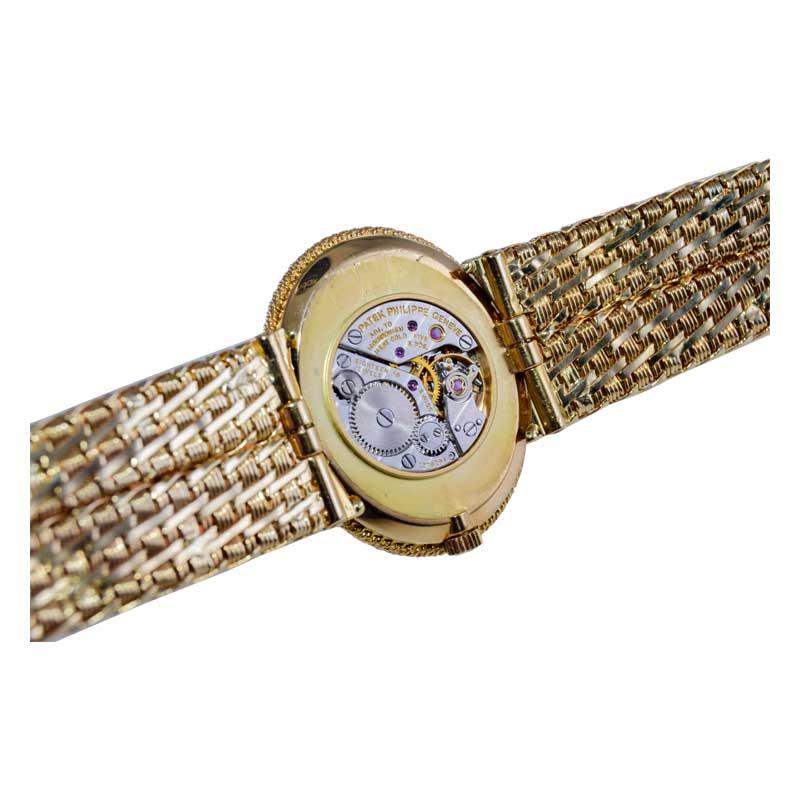 Patek Philippe 18Kt. Yellow Gold Ladies Dress Style Bracelet Watch from 1980's 6