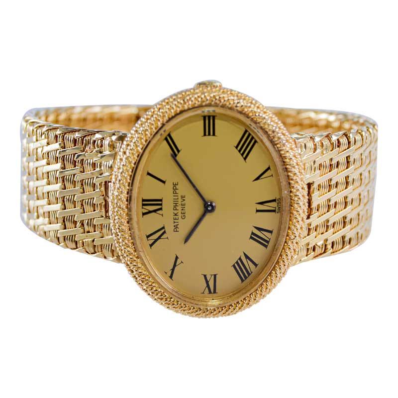 Patek Philippe 18Kt. Yellow Gold Ladies Dress Style Bracelet Watch from 1980's 1