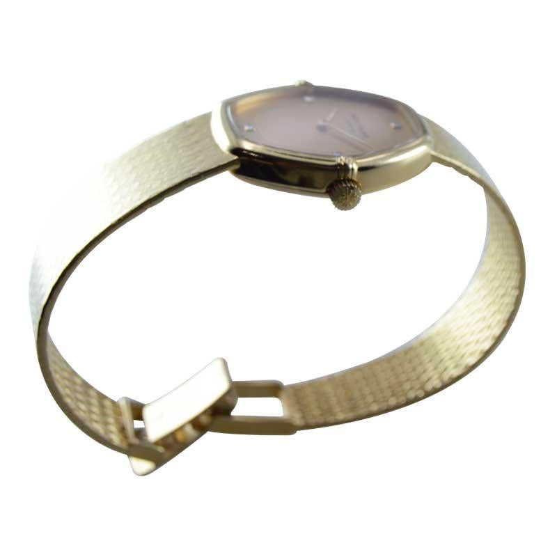 Patek Philippe 18 Karat Yellow Gold Ladies Watch with Original Bracelet 3