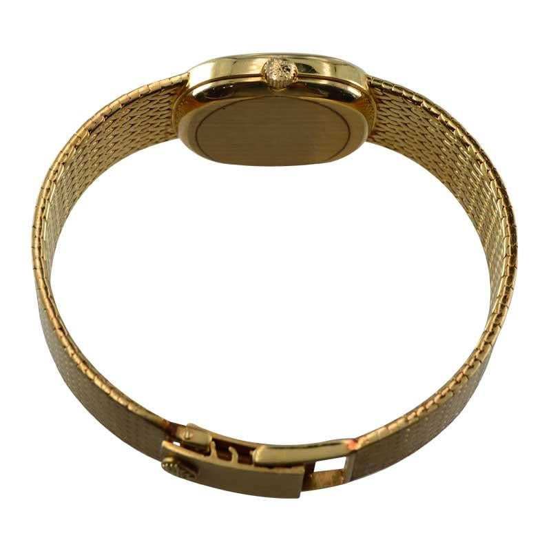 Patek Philippe 18 Karat Yellow Gold Ladies Watch with Original Bracelet 4