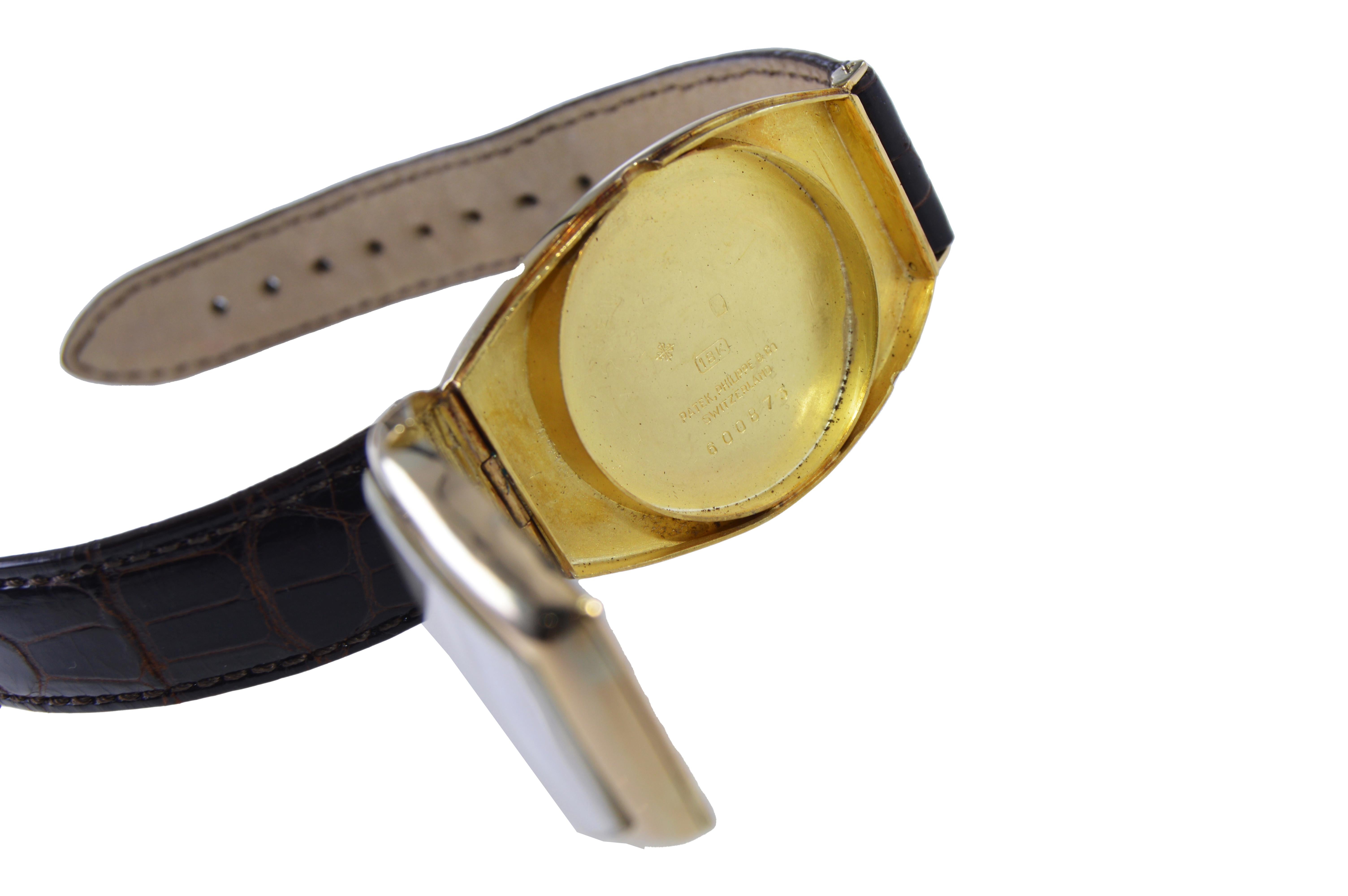 Patek Philippe 18 Kt Yellow Gold Oversized Gondolo Manual Wind Watch from 1923 3