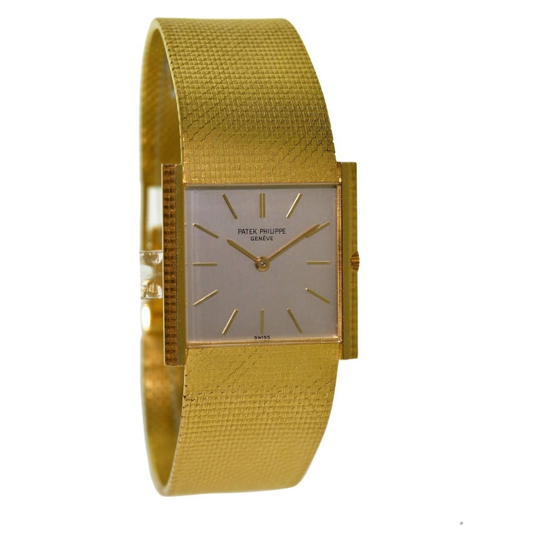 Patek Philippe Gold Ultra Thin Bracelet Watch circa 1966 Anyone Turning ...
