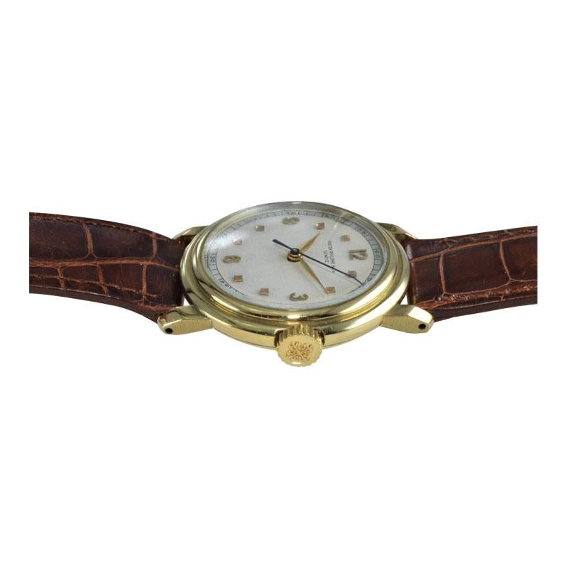 Patek Philippe 18 Karat Gold Watch with a Custom Case and Archival Document 2