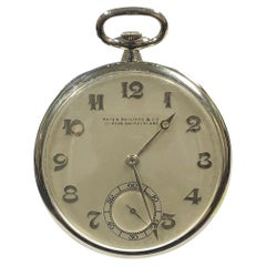 Patek Philippe 1920s White Gold Pocket Watch