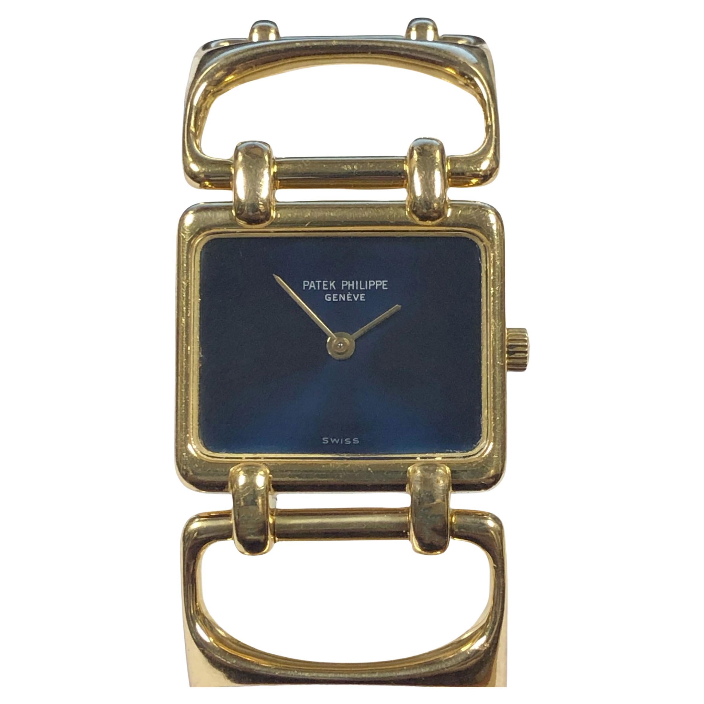 Patek Philippe 1970s Ref 4237 Mechanical Gold Bracelet Wrist Watch  For Sale
