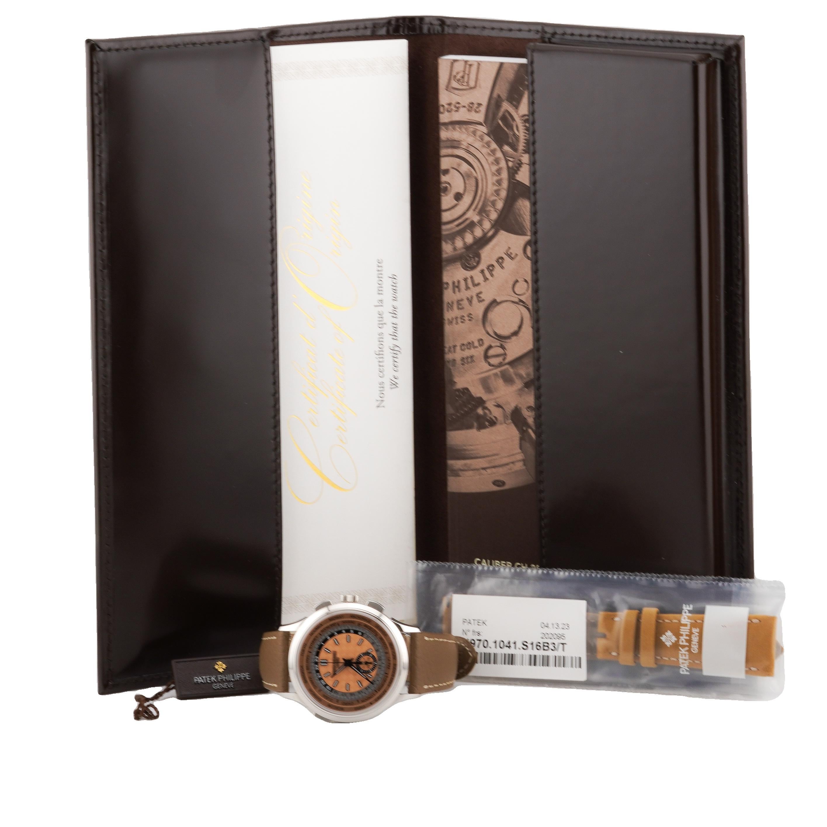 Patek Philippe 2023 Weltzeit Komplikationen 5935A-001 Uhr w / Papiere im Angebot 7