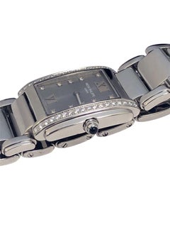 Patek Philippe "24" Ladies Steel and Diamond Quartz Wrist Watch