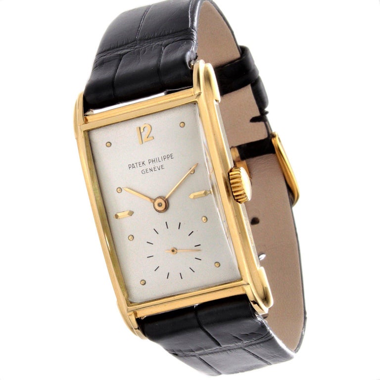 Patek Philippe 2417J Curved Domed Rectangular Watch at 1stDibs | patek ...