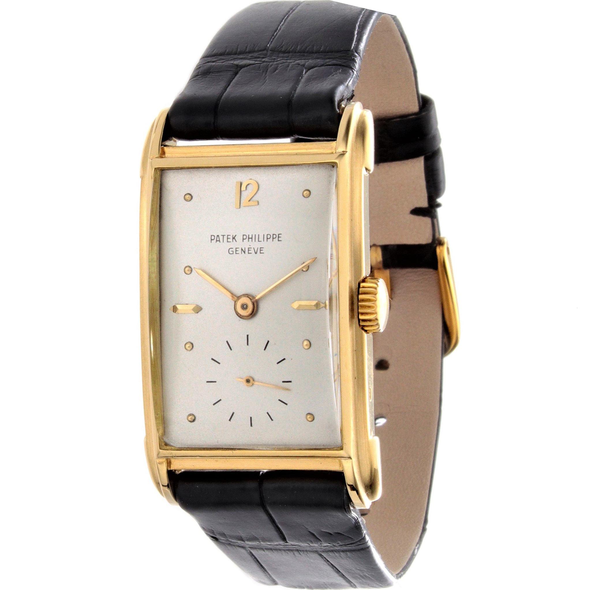 Patek Philippe 2417J Curved Domed Rectangular Watch 4