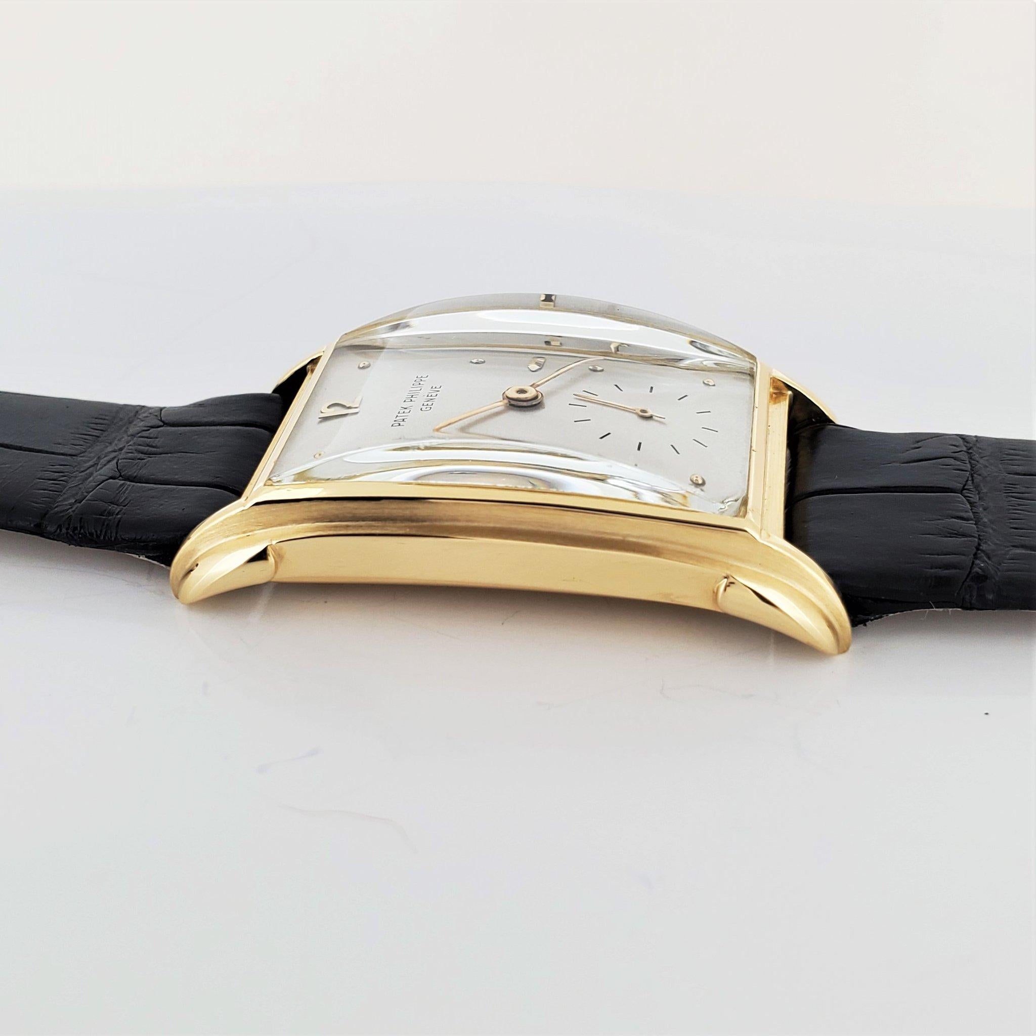 Women's or Men's Patek Philippe 2417J Curved Domed Rectangular Watch