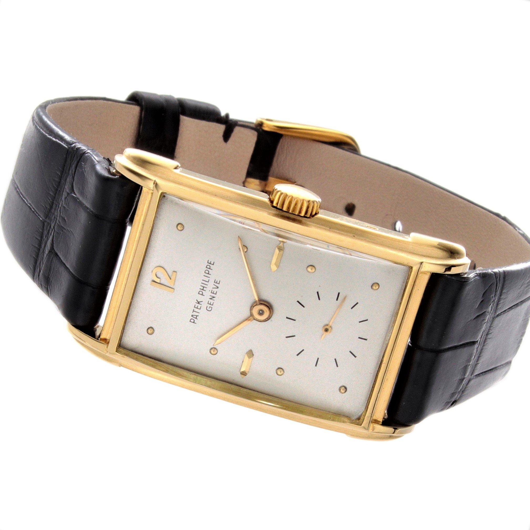 Patek Philippe 2417J Curved Domed Rectangular Watch 1