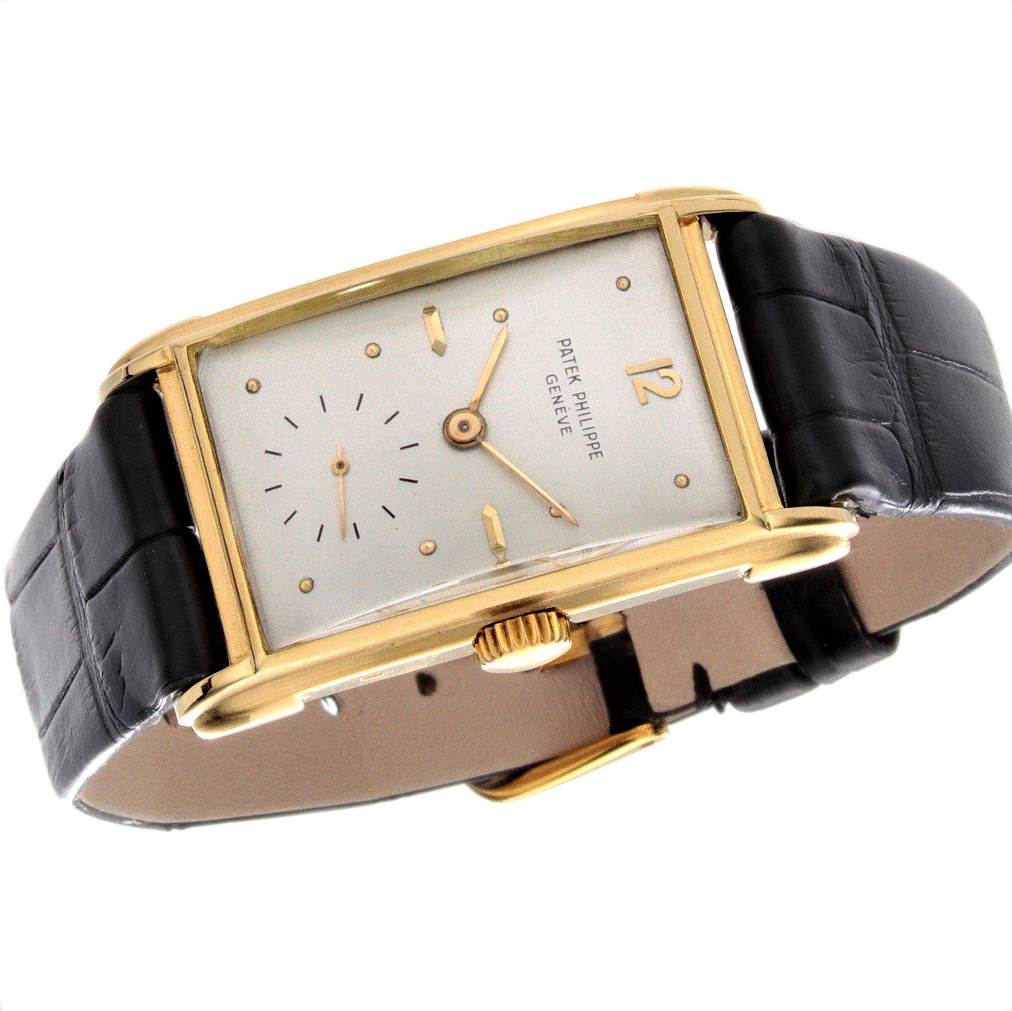 Patek Philippe 2417J Curved Domed Rectangular Watch 2