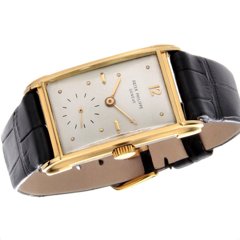 Patek Philippe 2417J Curved Domed Rectangular Watch at 1stDibs | patek ...