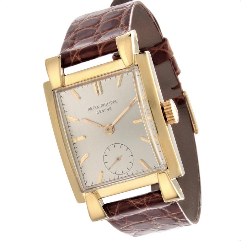 Patek Philippe 2427J Vintage Rectangular Watch For Sale at 1stdibs