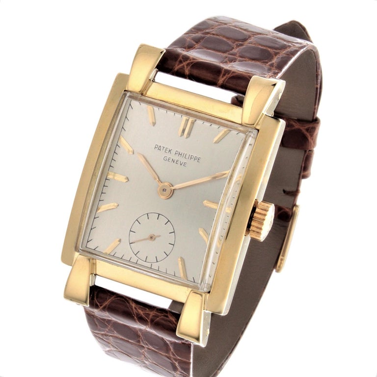 Patek Philippe 2427J Vintage Rectangular Watch For Sale at 1stdibs