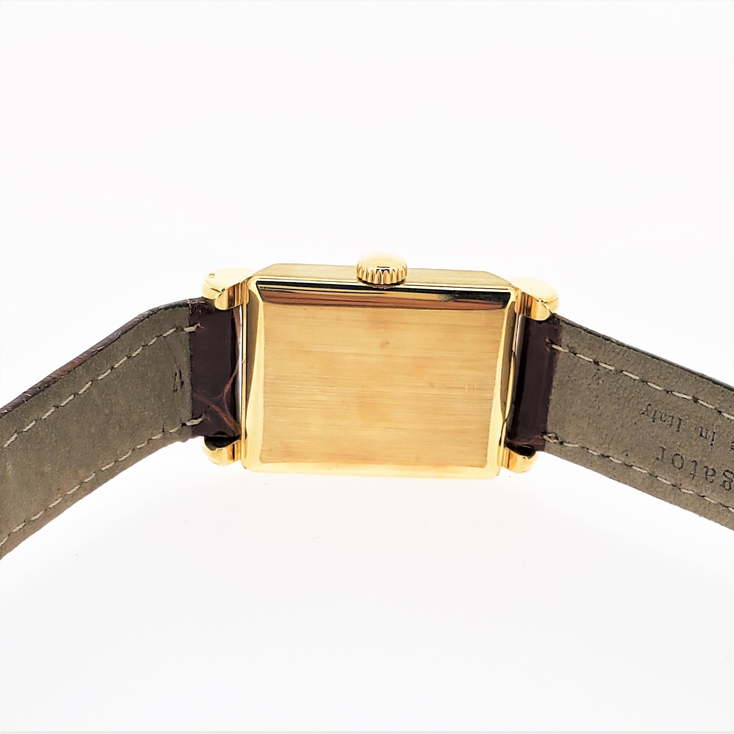 Patek Philippe 2435J Vintage Rectangular Watch, Unusual Large Lugs, Circa 1948 In Excellent Condition For Sale In Santa Monica, CA